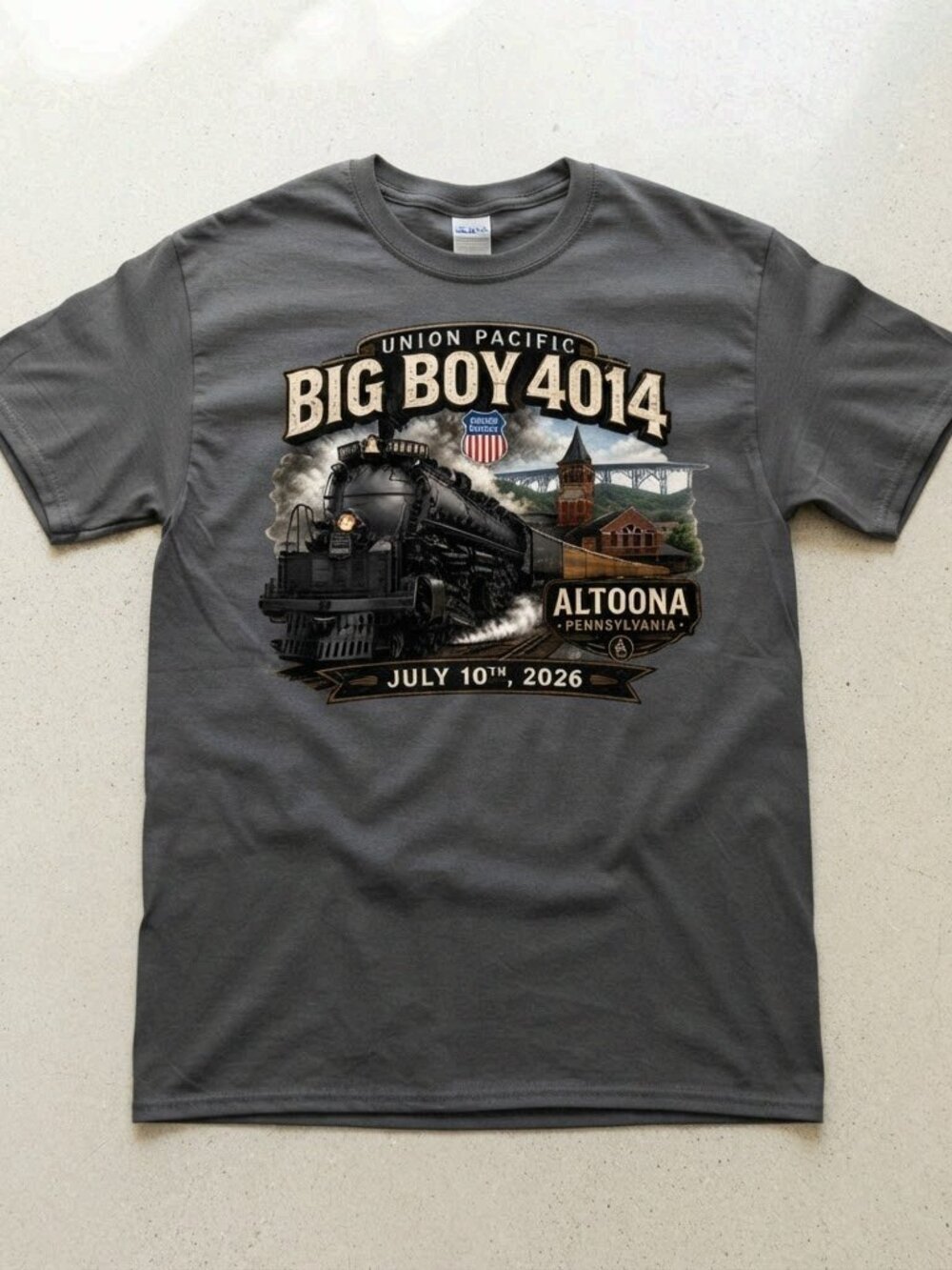 Big Boy 4014 Shirt, Union Pacific Steam Locomotive Tee, Altoona Pennsylvania Jul
